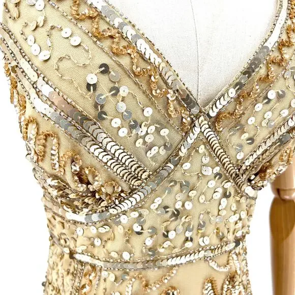 marina gold dress White Gold Long Dress main image 1